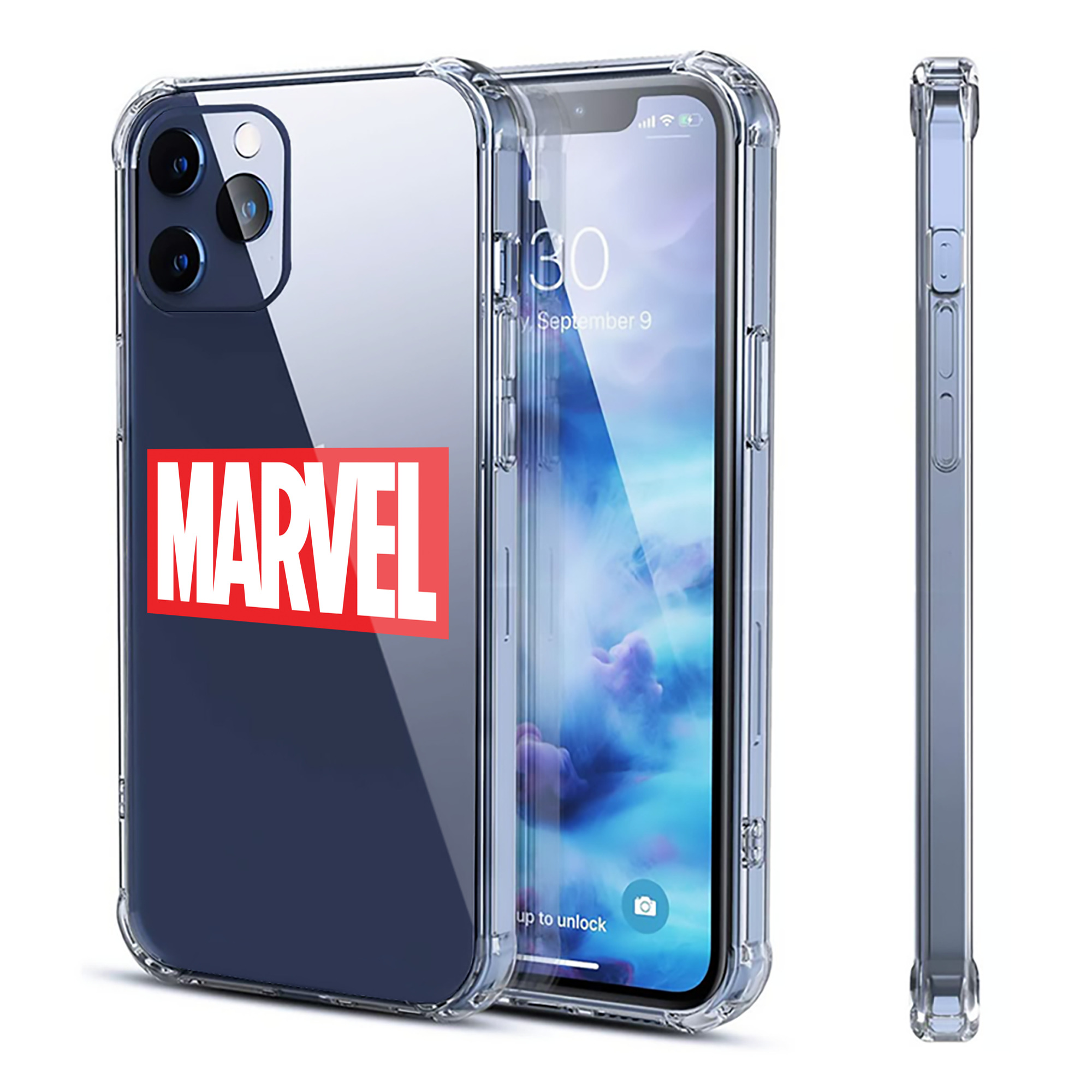 （画像用） アベンジャーズ The Avengers 【iPhone 12シリーズ対応】透明スマホケース（クリアソフトケース）